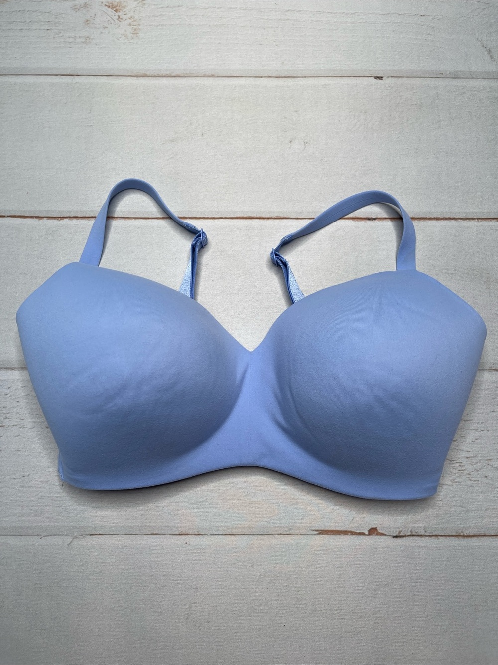 Wacoal 34 DDD Bra Bralette Wireless Wire Free Blue Lined Lightly Padded 34DDD